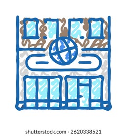 bucket shop doodle icon sketch vector. bucket shop sign. isolated symbol illustration