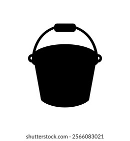Bucket silhouette icon vector design.
