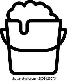 bucket soap vector thin line icon