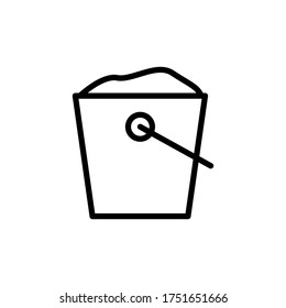 Bucket, soil icon. Simple line, outline vector elements of agriculture icons for ui and ux, website or mobile application