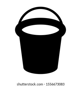 bucket solid black vector icon