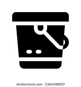 bucket solid icon. vector icon for your website, mobile, presentation, and logo design.