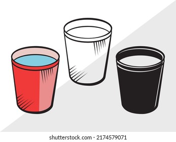 Bucket SVG Printable Vector Illustration