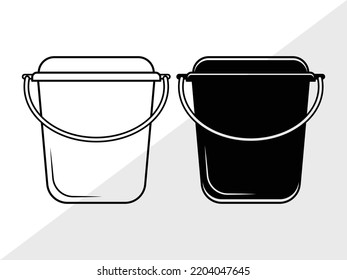 Ilustración de vectores imprimibles SVG Bucket