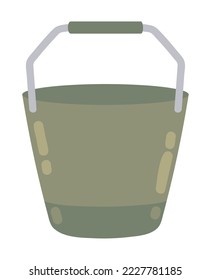 Eimer-Werkzeug-Flachsymbol einzeln