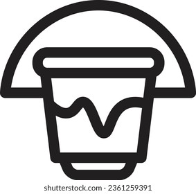 Bucket Tool Work Outline Icon