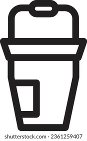 Bucket Tool Work Outline Icon