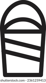 Bucket Tool Work Outline Icon