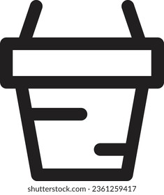 Icono de esquema de trabajo de herramienta de cubo