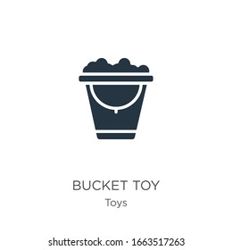 Bucket toy icon vector. Trendy flat bucket toy icon from toys collection isolated on white background. Vector illustration can be used for web and mobile graphic design, logo, eps10