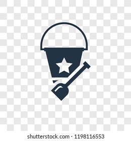 Bucket toy vector icon isolated on transparent background, Bucket toy transparency logo concept