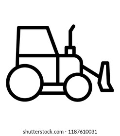 Bucket tractor having small bucket for carrying soil in it 