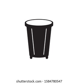 bucket trash cans icon isolated on white background
