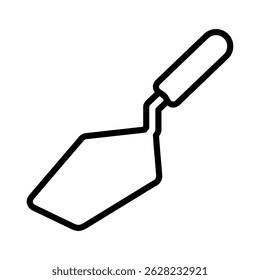 bucket trowel icon in outline style
