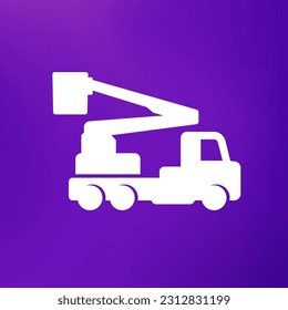 bucket truck icon, vector design