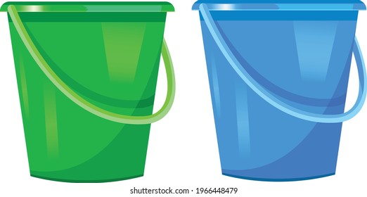 The bucket vector art and illustration