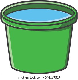 Bucket vector cartoon illustration