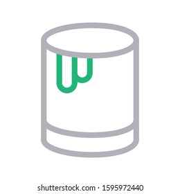 bucket vector color line icon 