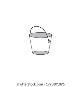 bucket vector design ilustration icon templat
