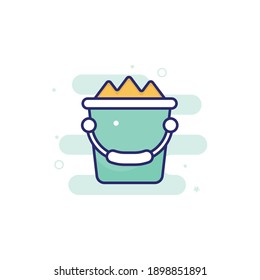 Bucket vector filled outline icon style illustration. EPS 10 file 