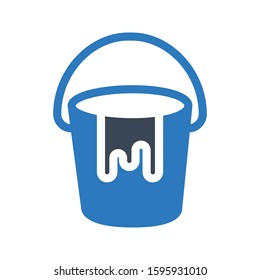 bucket vector glyph color icon 