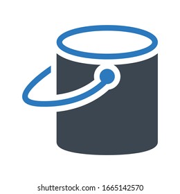 bucket vector glyph color icon 