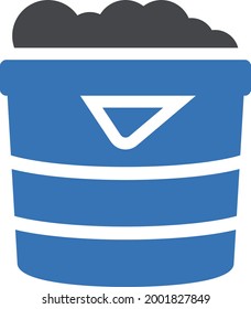 bucket vector glyph colour icon