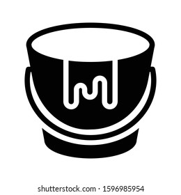 bucket vector glyph flat icon 