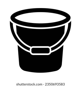 Bucket Vector Glyph Icon For Personal And Commercial Use.
