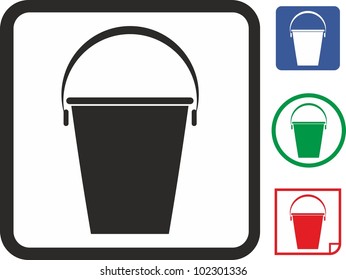 Bucket vector icon