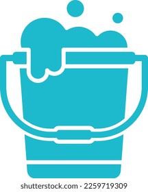 Eimer-Vektorsymbol. Kann für Druck-, Mobil- und Web-Anwendungen verwendet werden.