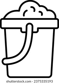 Bucket vector icon. Can be used for printing, mobile and web applications.