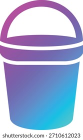 Ilustración de diseño de icono de Vector de cubo