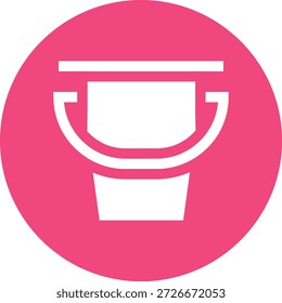 Eimer-Vektorsymbol-Entwurfsgrafik