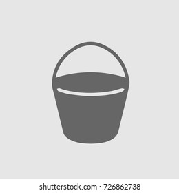 Bucket vector icon eps 10. Simple isolated pictogram.