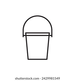 Bucket vector icon. Bucket flat sign design. Bucket symbol pictogram. UX UI icon