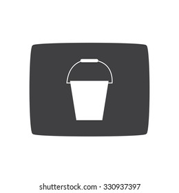 Bucket vector icon. gray icon.