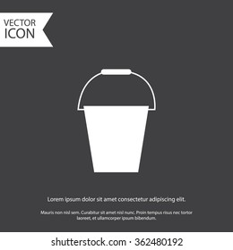 Bucket vector icon. gray icon.