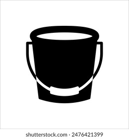 Icono de Vector de cubo. Ilustración vectorial aislada sobre fondo blanco