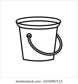 Icono de Vector de cubo. Ilustración vectorial aislada sobre fondo blanco