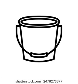 Bucket vector icon. Vector illustration isolated on white background