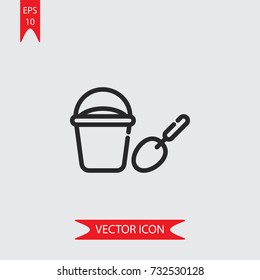 Bucket vector icon, illustration symbol