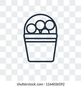 Bucket vector icon isolated on transparent background, Bucket logo concept