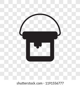 Bucket vector icon isolated on transparent background, Bucket transparency logo concept