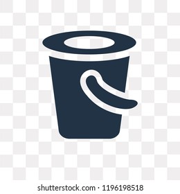 Bucket vector icon isolated on transparent background, Bucket transparency concept can be used web and mobile
