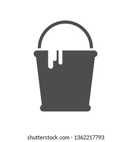 bucket vector icon isolated on white background. bucket flat icon for web, mobile and user interface design