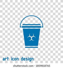 bucket vector icon on an abstract background