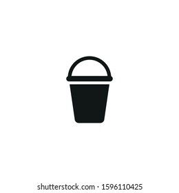 bucket vector icon on white background