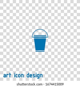 bucket vector icon on white background