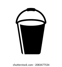 Bucket vector icon on white background. Isolated vector icon. Symbol, logo illustration.